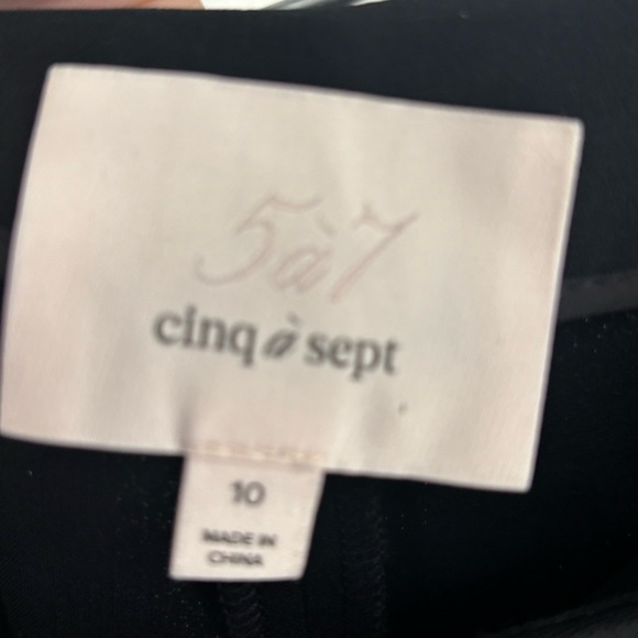 Cinq a Sept Revolve Grommet flare Viera Black pants Sz 10 open leg - Picture 7 of 10